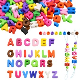 LILALILAC 180Pcs Chunky Letter Beads for Bracelet Making