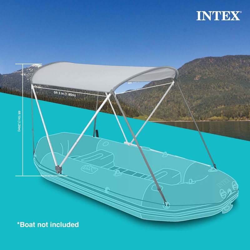 Intex Bimini Top Sun Shade Canopy Cover with Aluminum Frame