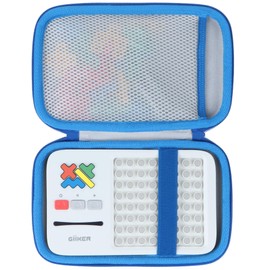 Lebakort Storage Case Compatible with GiiKER Super Blocks Pattern Matching Puzzle Games Original 1000+ Challenges Brain Teaser Toys for Kids & Teens (Off White + Blue Case)