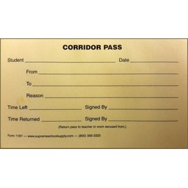 Corridor Pass (118Y) - 10 Pack