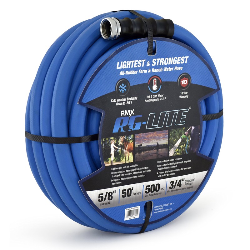 AG-LITE BSAL5850 5/8" x 50' Hot/Cold Water Rubber Garden Hose,