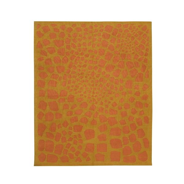 EORC Buy Handwoven Wool Rust Contemporary Modern Modern Flat Weave