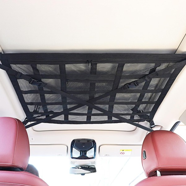 Car Ceiling Storage Net, Car Storage, Ceiling, Drop Prevention, Double