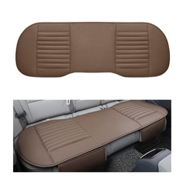 Sylvil - Funda para asiento trasero de coche, protector de cojín de asiento trasero de piel sintética transpirable con bolsa de almacenamiento, almohadilla para banco trasero se adapta al 95% del