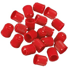 DWEEKIY Valve Caps for Car Valves, Bicycle Valves etc. - Red Plastic for Cars, Commercial Vehicles, Bicycles and Hobby - Universal Dust Caps with Standard Thread - Pack of 8