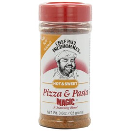 Chef Paul Prudhaomme's Pizza & Pasta Magic Seasoning - No Added Salt 3.6oz Bottle (Pack of 3) Choose Flavor Below (Hot & Sweet)