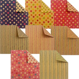 Colorful Origami Folding Paper Folders - 80 Sheets Double Sided/Coloured Paper Set 15 x 15cm Dots & Edge Coloured Paper Square Folding Paper for DIY Arts and Crafts Projects