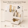 KINGFOM Luxury PU Leather Desk Organizer with Drawer, Modern Aesthetic