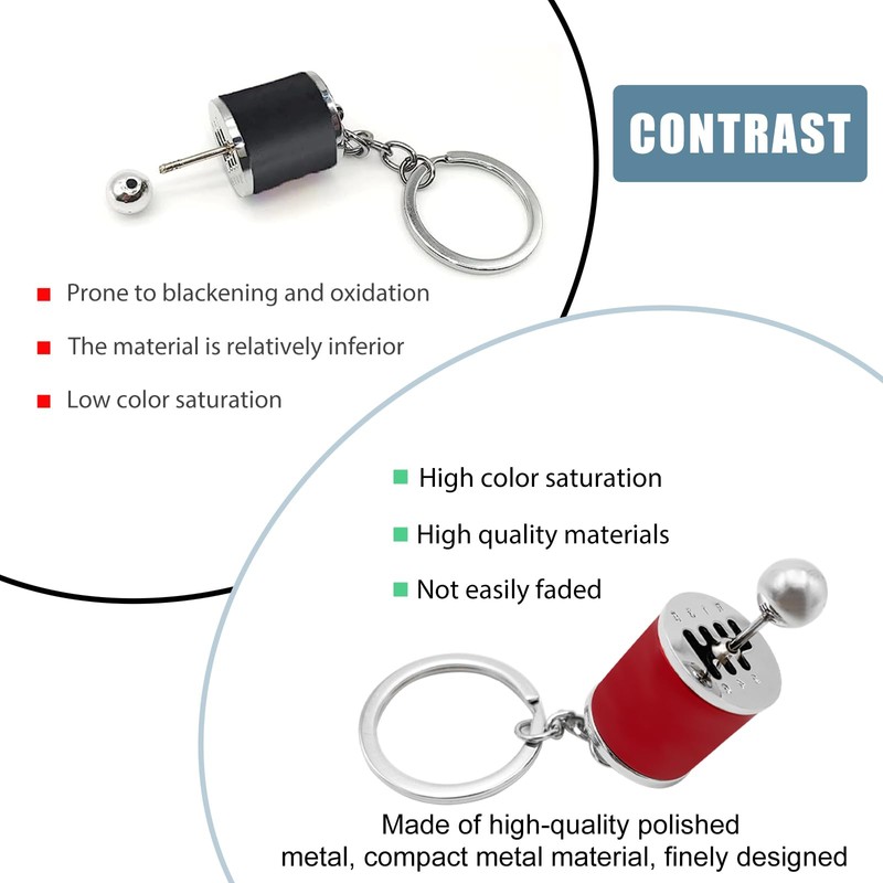 SHMZK Car Gearbox Keychain, Six Speed Manual Transmission Keychain, Creative