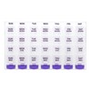 Weekly 4X/Day with Push Button Pop-Outs Medtime Planner, Purple, 1