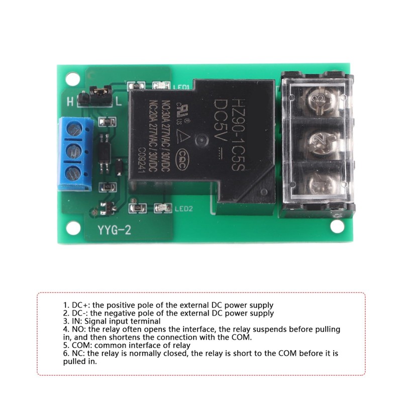 Oumefar 30A High Low Level Trigger Optocoupler Isolation Relay Module