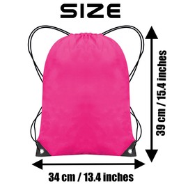 Drawstring Bags Gym Swimming School Sports Bag Unisex 1PCS Trainer String Bag Sack Backpack PE Bags for Women Men Children Travel Beach Kids Boys Girls Outdoor Shopping Holidays (Pink 1pc)