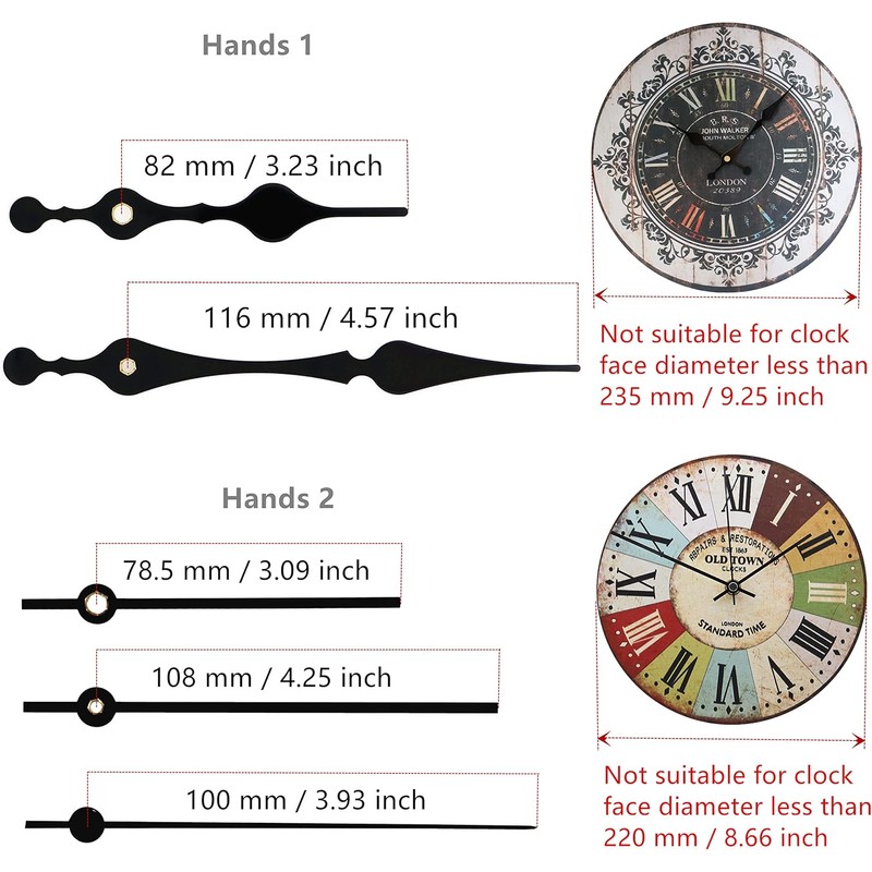 TIKROUND Youngtown 12888 Movement for Clock Repair Replacement 13.5mm (17/32