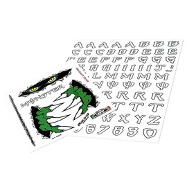 Quattroerre Monster Letter Kit + Stickers