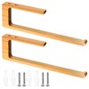 2 Pcs Wooden Kitchen Roll Holder Under Cabinet Wall Mounted,