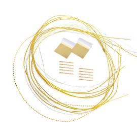 PureSino Mizuhiki Set, Mizuhiki String, Mizuhiki Ornament, Modern Color, Traditional Japanese Color, Length 35.4 inches (90 cm), Set of 7, Gold Foil Set, Silk Roll, Gold and Silver, Mizuhiki, Hair