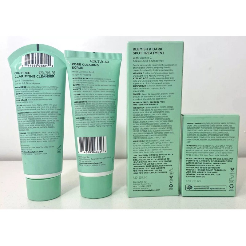 Global Beauty Blemish Control Skincare Set New