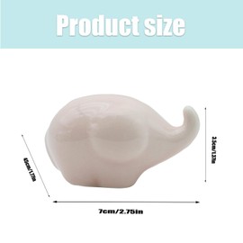 2 Pcs Ceramic Elephant Toilet Floor Bolt Caps, Cute Animal Toilet Bolt Covers Decorative for Bottom, Decorative Bathroom Easy Installation