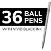 BIC Round Stic Xtra Life Black Ballpoint Pens, Medium Point