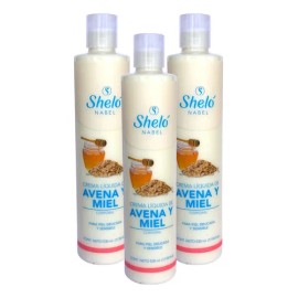 Crema Liquida De Avena Y Miel Shelo Nabel® 530ml. 3 Piezas