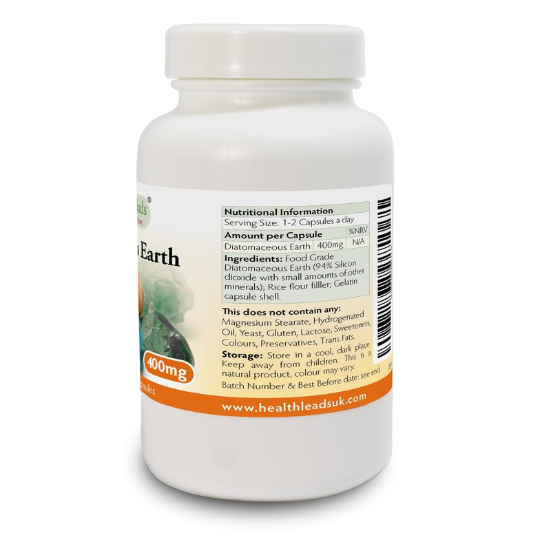 Diatomaceous Earth 400mg x 100 Capsules (Pure Fresh Water Sourced