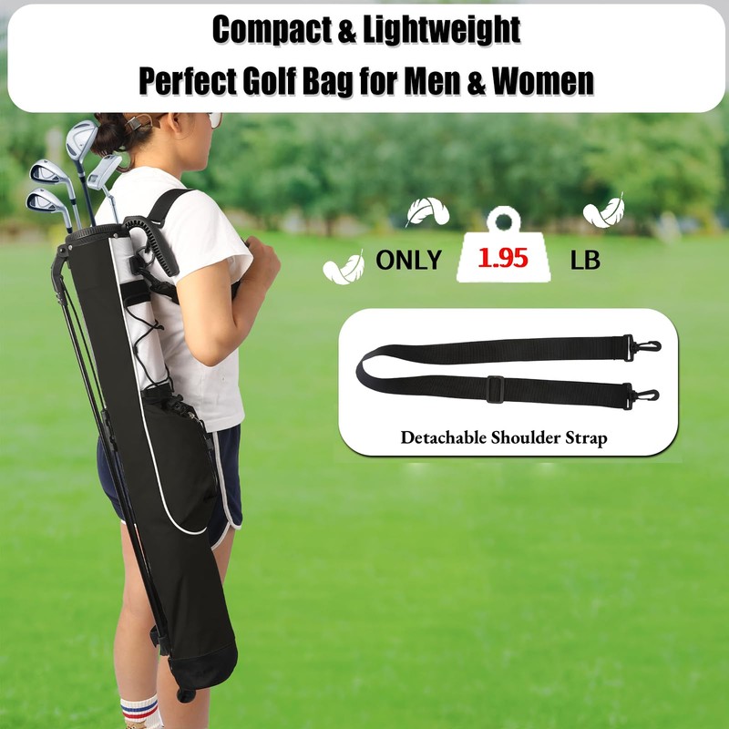 Golf Stand Bag, Small Lightweight Golf Bag for Men/Women, Easy