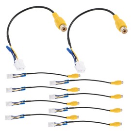 SHOWERORO 10 Pcs Rearview Camera Cable Adapter for Car Navigation Easy Installation Sturdy Construction Compact Enhance Safety Compatible with Reverse Camera Systems