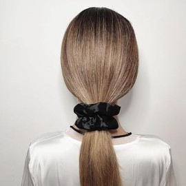 Triko 12 Coleteros de Seda Satinada de 4.5 Pulgadas, Scrunchies para Cabello, Ligas Satinadas para Cabello, Donas para Cabello Suaves y Elásticas, Acc
