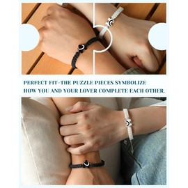 UNGENT THEM Couple Gifts Matching Couples Bracelets Long Distance Relationship Christmas Anniversary Sweetest Valentines Day Gifts for Him Her Boyfriend Girlfriend Women Men BF GF