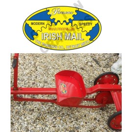 PEDAL CAR, RARE PARSONS IRISH MAIL,  1930's / 40's. Decals Only