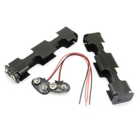 DGZZI 2 piezas 4 x AA soporte de batería con conector a presión