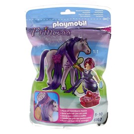 Playmobil 6167 Collectable Princess Viola with Horse for Grooming and Dressing their Mane