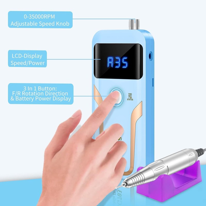 Professional Nail Drill Machine Electric Nail File Kits for Acrylic