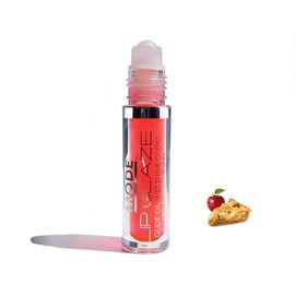 Mode Cosmetics Lip Glaze Mommy's Apple Pie Flavored Lip Gloss,Roll On Wet Shine,Hydrating Moisturizing Sweet Almond,Areni Noir,Wild Rose Natural Skincare Fruit Oils - Vegan,No Cruelty,NY Made,4ml