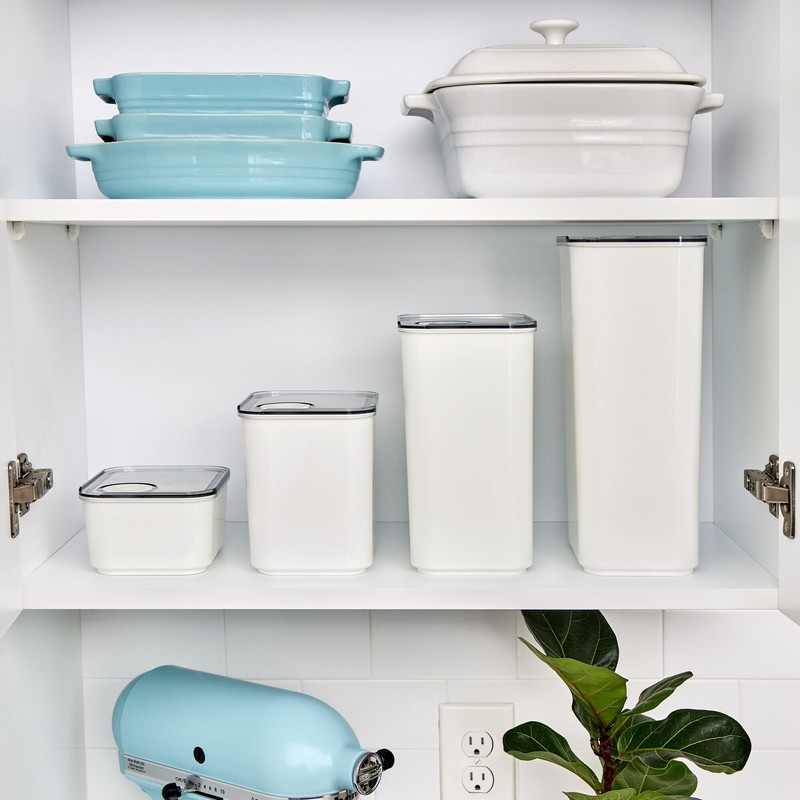 iDesign Recycled Plastic Medium Dry Goods Kitchen Canister with Airtight