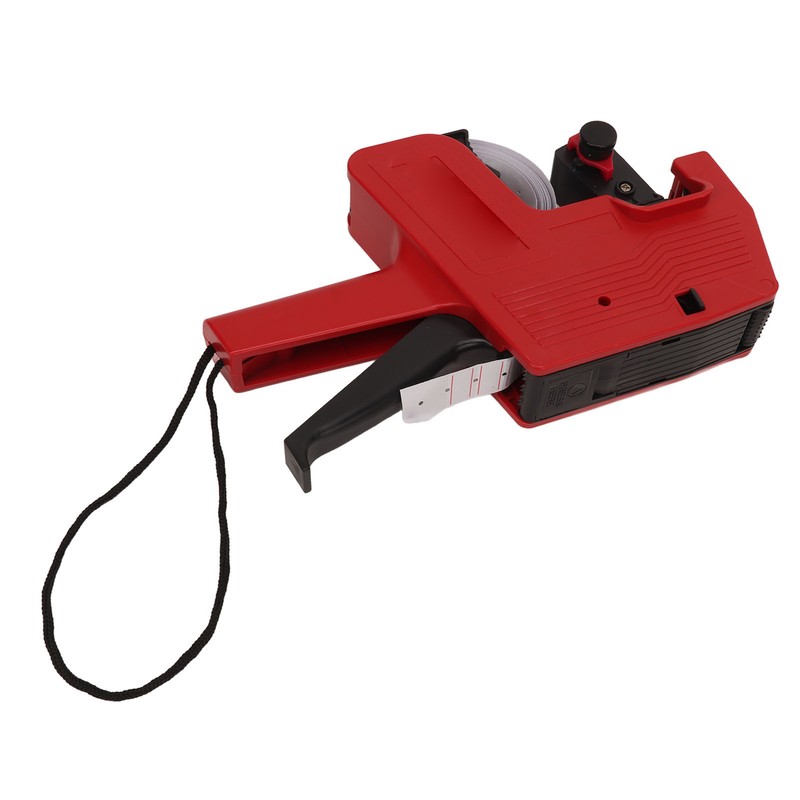 Price Label Gun Small Tag Sticker Maker Machine Red with