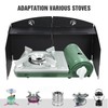 REDCAMP 4 Plates Camping Stove Windscreen, Outdoor Iron Folding Stove