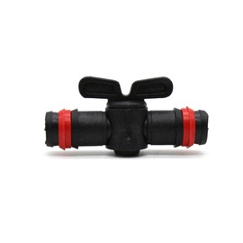 DOJA Barcelona Safety Shut-off Valve, Colour: Black, 16 mm, Pack of 12, Hose Connector, Regulating Valve for Garden, Patio, Use in Outdoor Garden Pipes, Agriculture
