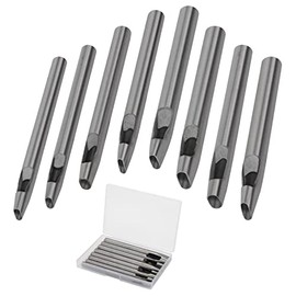 Juego de perforadoras de cuero ovaladas de 8 tamaños de 2mm-5mm, Boyistar, juego de herramientas de perforación de cuero para artesanía de cuero, herr