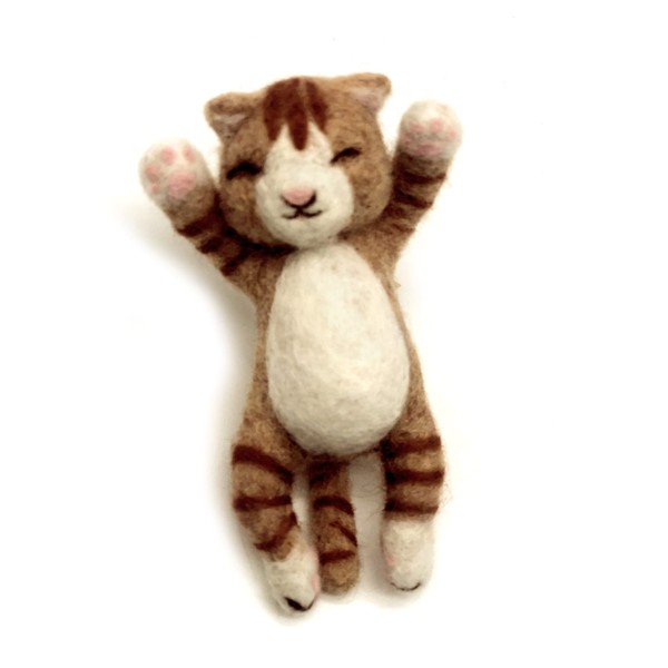 MillyRose Crafts - Felting Needles Set, Craft Kits for Adults UK, Felting Wool, Felting Kits for Beginners Adults - Full Colour Instruction UK Company, DIY Felting Craft Set - Snoozing Cat