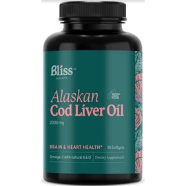 Bliss Serenity Alaskan Cod Liver Oil 2000 mg - 90 Softgels
