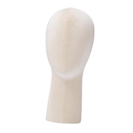 perfeclan Velvet Wig Head Hat Display Stand Freestanding Manikin Head for Beauty Salon or Shop Headphones Hairpieces Cap Hats Scarves, apricot
