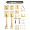 EHOMEWARE Double Front Door Handle Set, 1 Pack Satin Brass