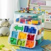 3 Layers Building Blocks Storage Plastic Storage Container Box Kid