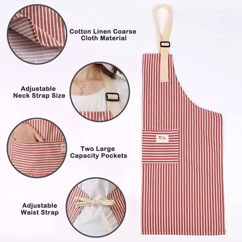 Chef Kitchen Aprons, Adjustable Apron with Pocket, Cooking Apron, Waterproof