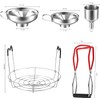 Stainless Steel Canning Funnel Set, Jar Funnel Lifter with Grip
