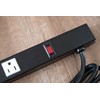 Opentron OT3093 Metal Surge Protector Power Strip Extension Cord 3