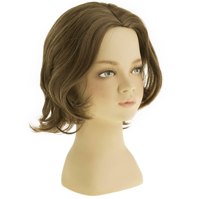 Dsimeig Short Brown Boy Wig Synthetic Layered Wavy Child Wig