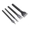 KEWAYO 4-piece Set, Rhombus Perforation, Round Hole Punch Set, Leathercraft,