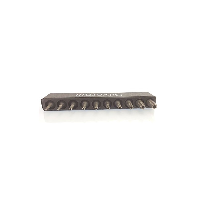 Silverhill Tools ABSTS10 10 piece Torx Security Bit Set, 1/4